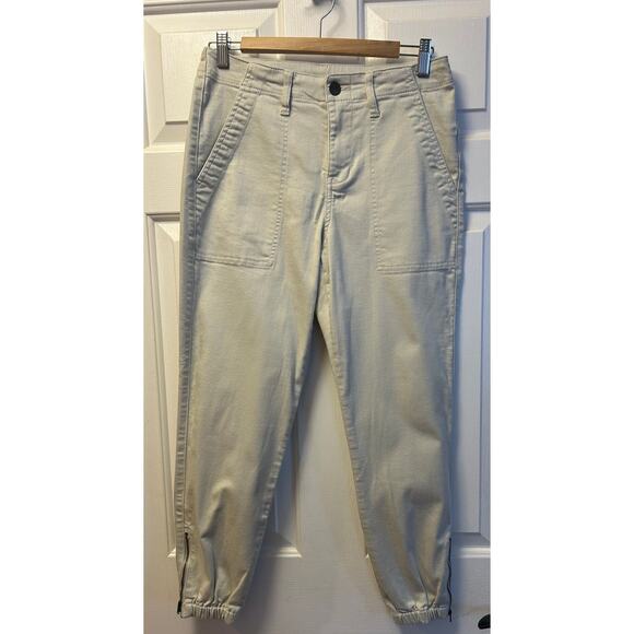 Cabi 6264 Compass Pant Oyster Beige Joggers Utility Ankle Zip, Size 4 - Picture 2 of 11